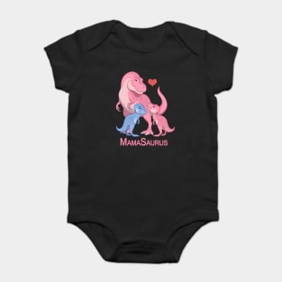 MamaSaurus Mother T-rex & Baby Boy Girl Dinosaurs Baby Bodysuit